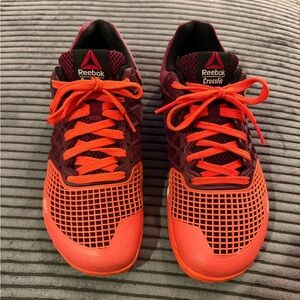 Reebok Women's Orange and Burgundy Sneakers